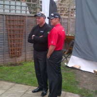 Darren Clarke and Lee Westwood at the Dunlop Collection photoshoot